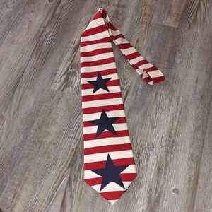 Perry Ellis Portfolio red white blue patriotic independence day tie july 4th